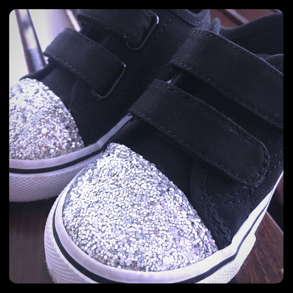 Vans Black Glitter Shoes